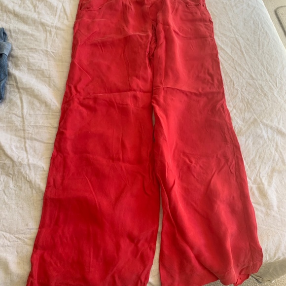 Pure silk wide leg pants size 6 fits 6-8 - Picture 4 of 5